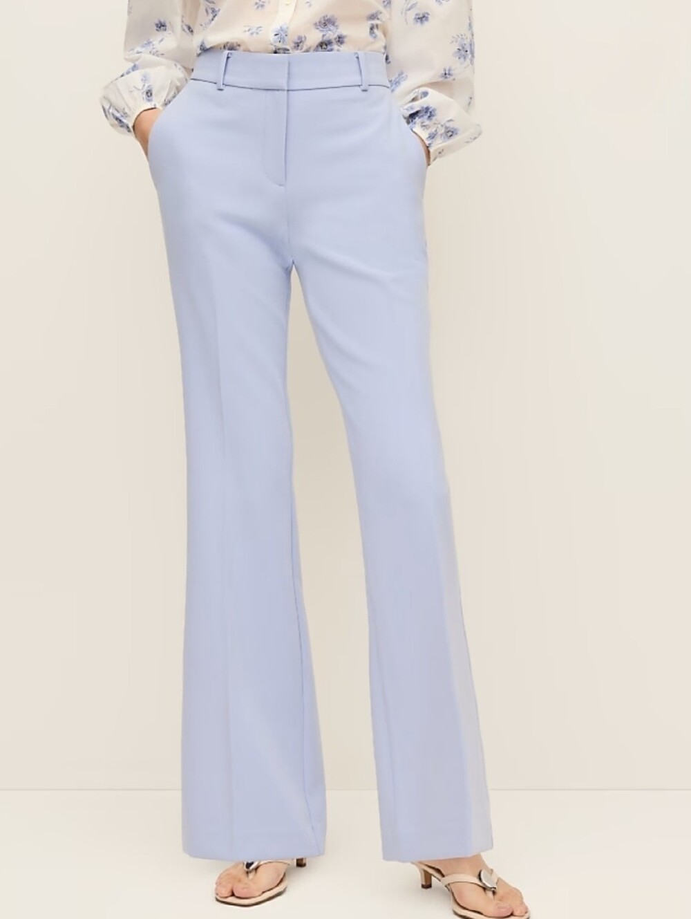 Ann Taylor Jayne Trouser Pants Blue Hydrangea Size 2p NWT